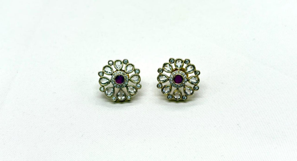 White Stones With Small Pink Studs