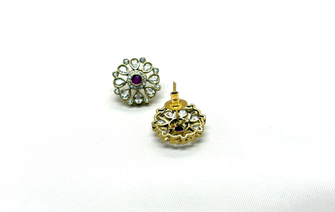 White Stones With Small Pink Studs