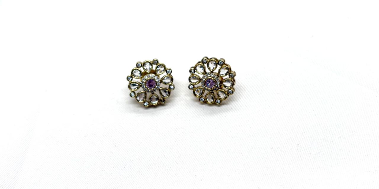 White Stones With Small baby-pink Studs