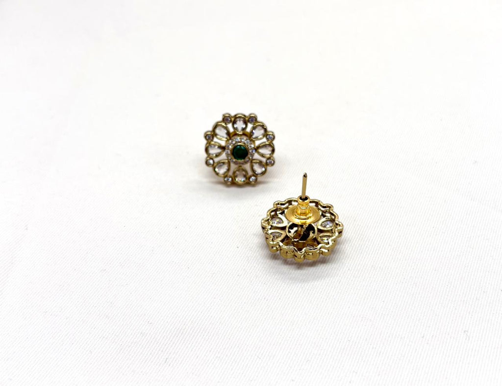 White Stones With Small Green Studs
