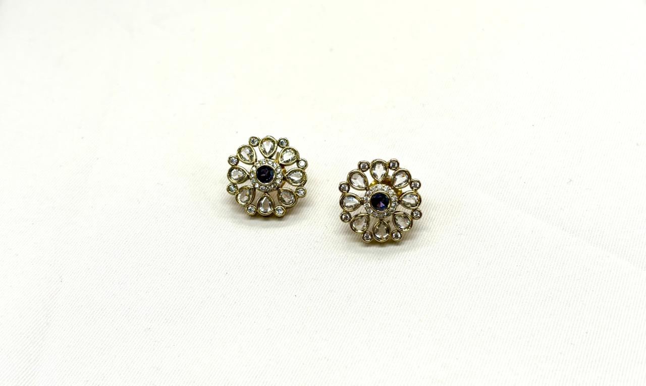 White Stones With Small purple Studs