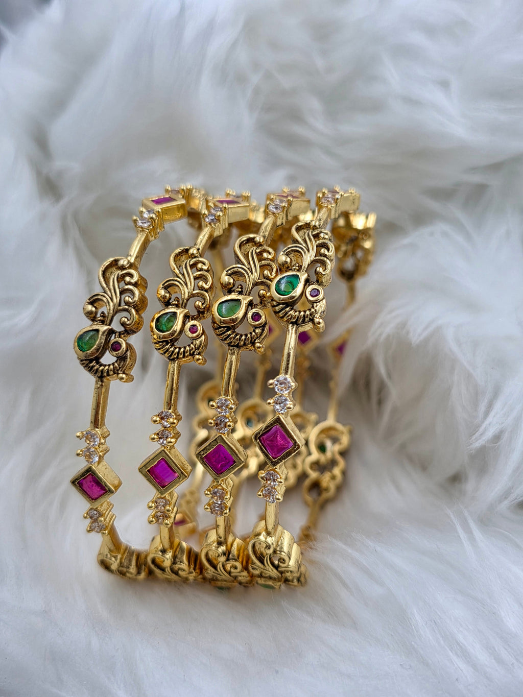 Premium quality 4 pc matt finish bangles - Rajkamal NX Jewellery