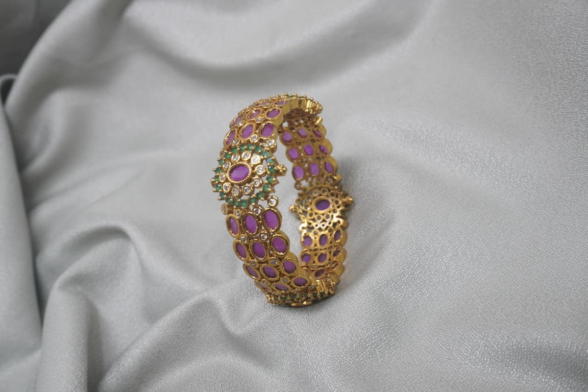 Premium Quality Single Bangles Rubby Stone