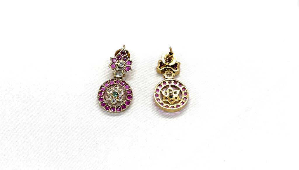 Jadau kundan Flower designed Short Necklace