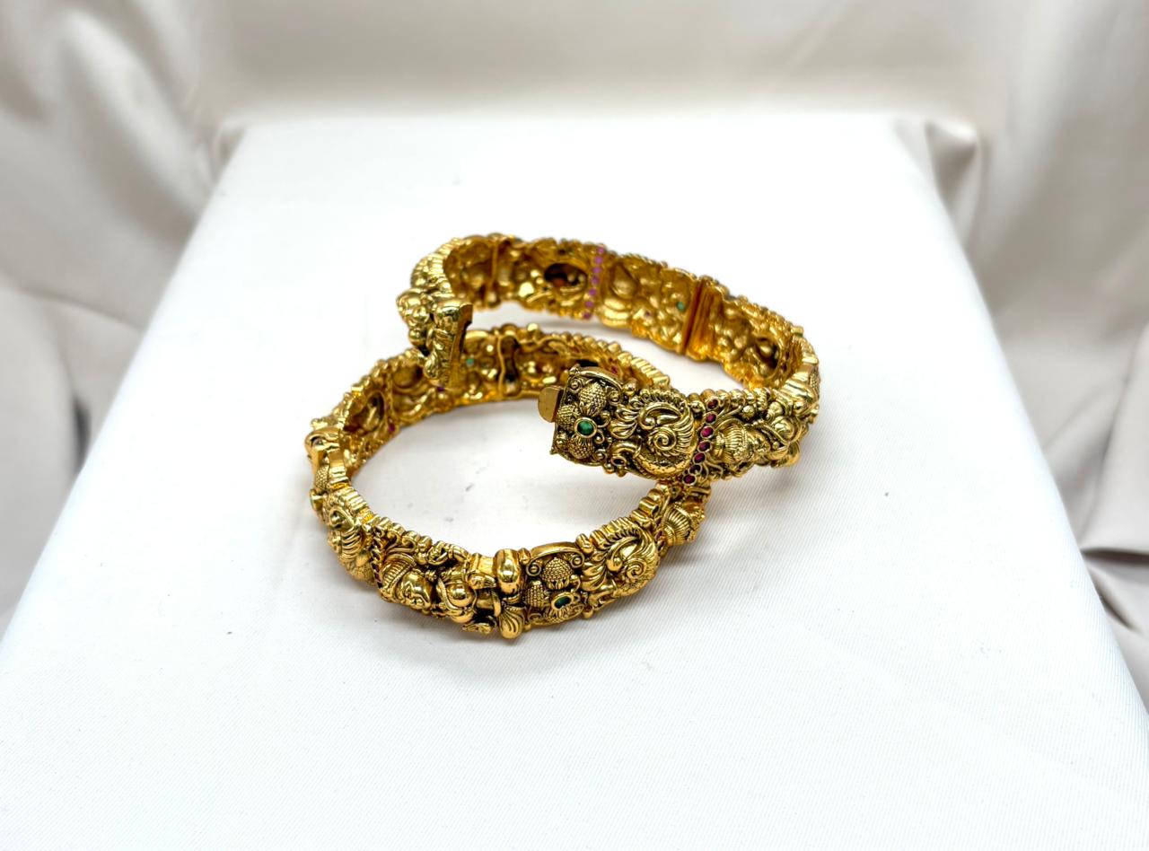 Nakshi finishing With peacock designed Bangle