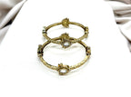 Victorian finishing White stone Flower designed Bangle