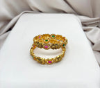 Matte finishing with Lord Lakshmi and white Stones Bangle
