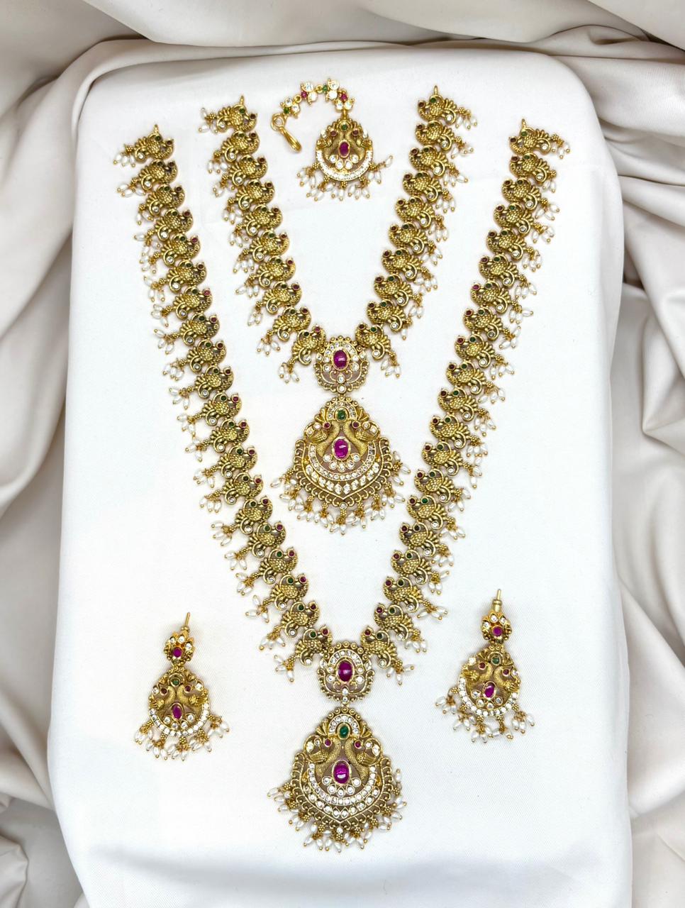 Matte finishing With Peacock Designed Combo-Set