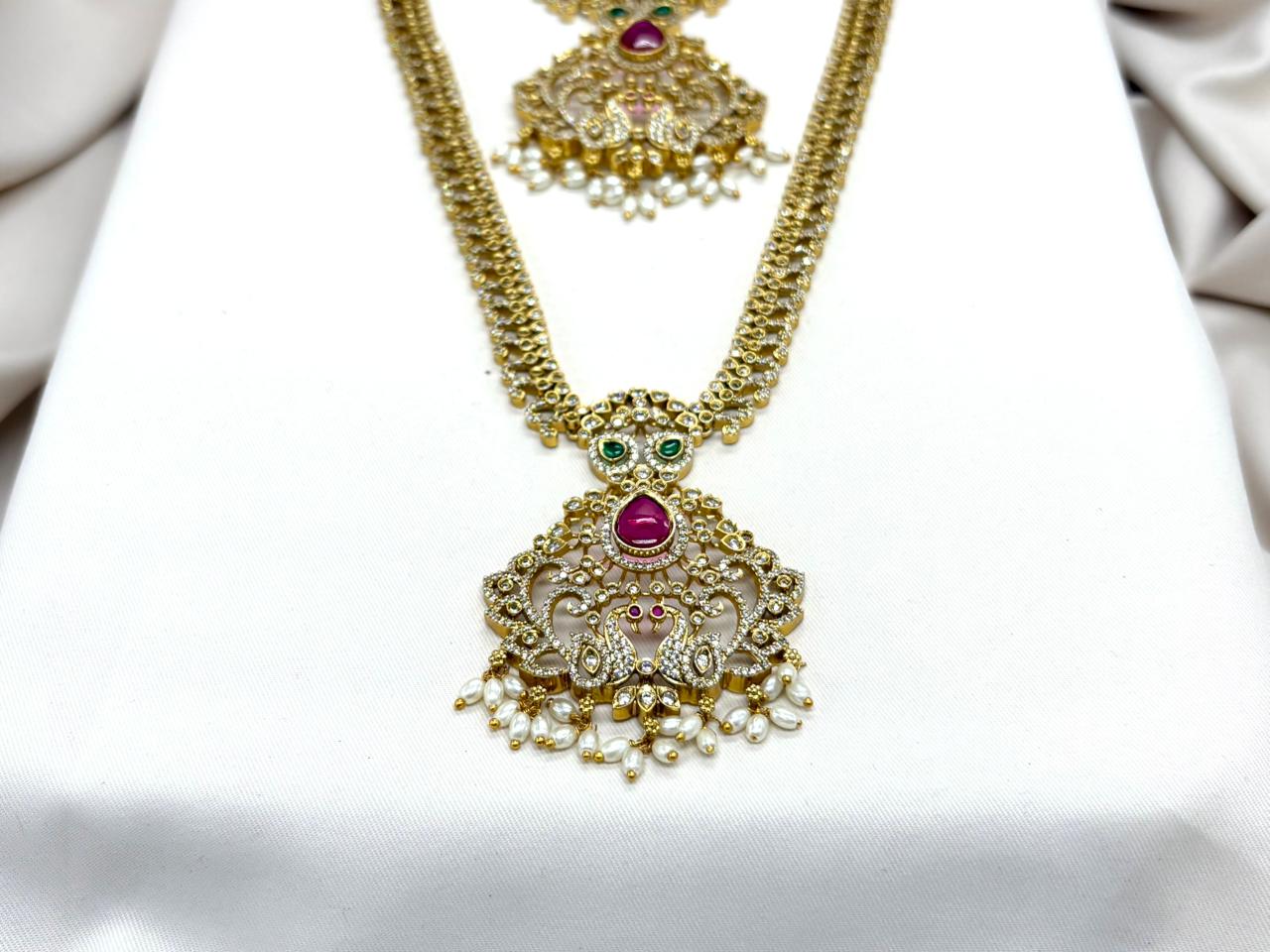 Matte finishing white white stone Combo-Set