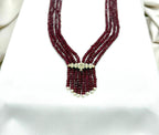 Maroon Multi-layered Onyx Beads Rani-Haram