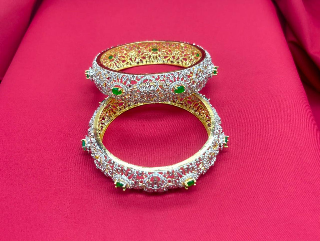 G.J Polishing with Flower Designed  Bangle