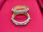 G.J Polishing with Flower Designed  Bangle