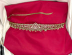 Victorian finishing with Pink stones and peacock deigned  Chain Vaddanam