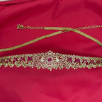 Victorian finishing with pink stones and peacock deigned  Chain Vaddanam