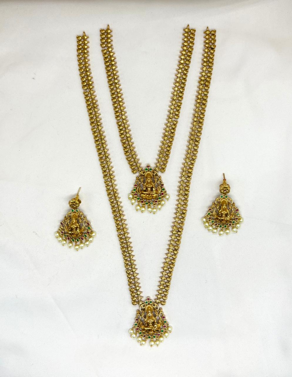 Matte finishing with Lord Lakshmi pendent Combo-Set