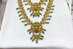 Matte finishing Peacock deigned and Green Beads Combo-Set