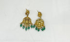 Matte finishing Peacock deigned and Green Beads Combo-Set
