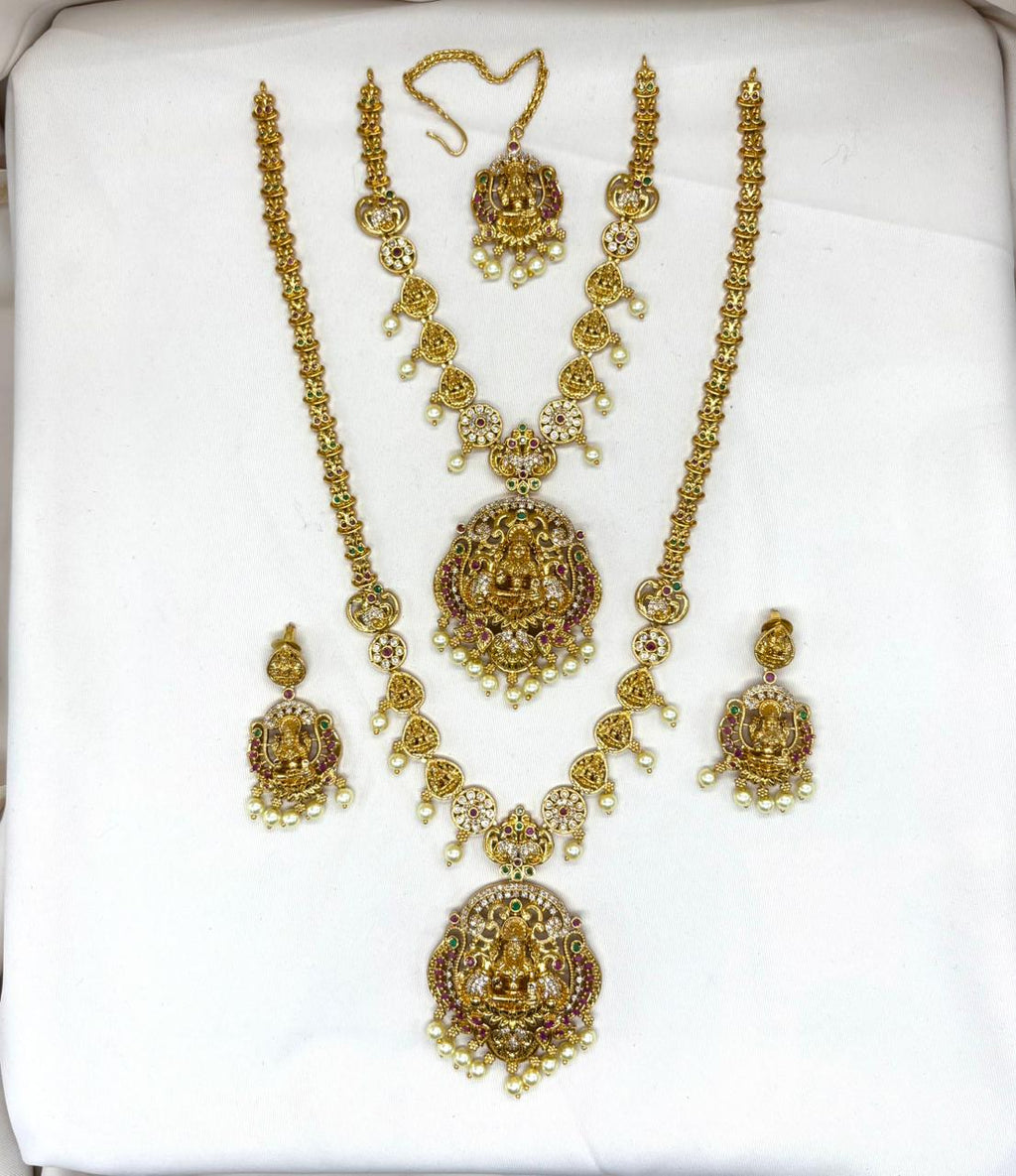 Matte finishing Lord Lakshmi Combo-Set