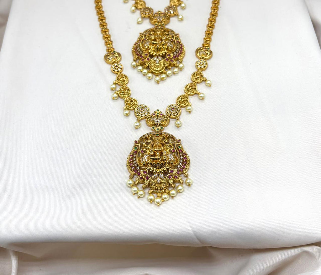 Matte finishing Lord Lakshmi Combo-Set