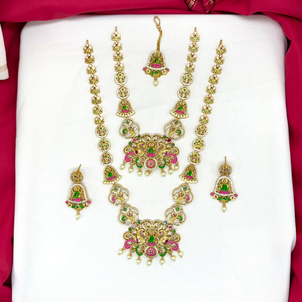 Meenakari Enamel Lord Lakshmi Combo-Set