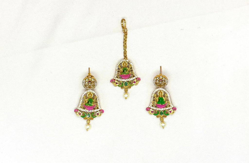 Meenakari Enamel Lord Lakshmi Combo-Set