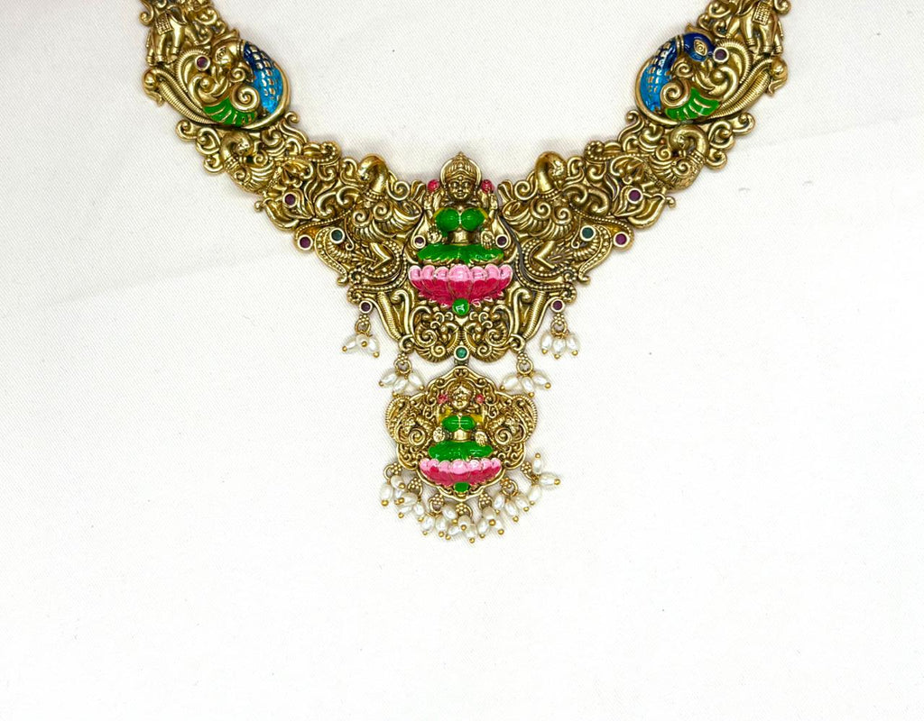 Meenakari Enamel Antique finish Necklace