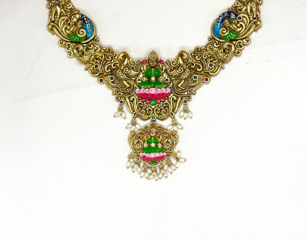 Meenakari Enamel Antique finish Necklace