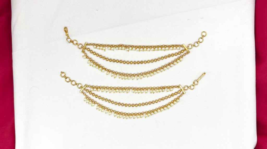 Matte finishing With Gold balls Line champaswaralu