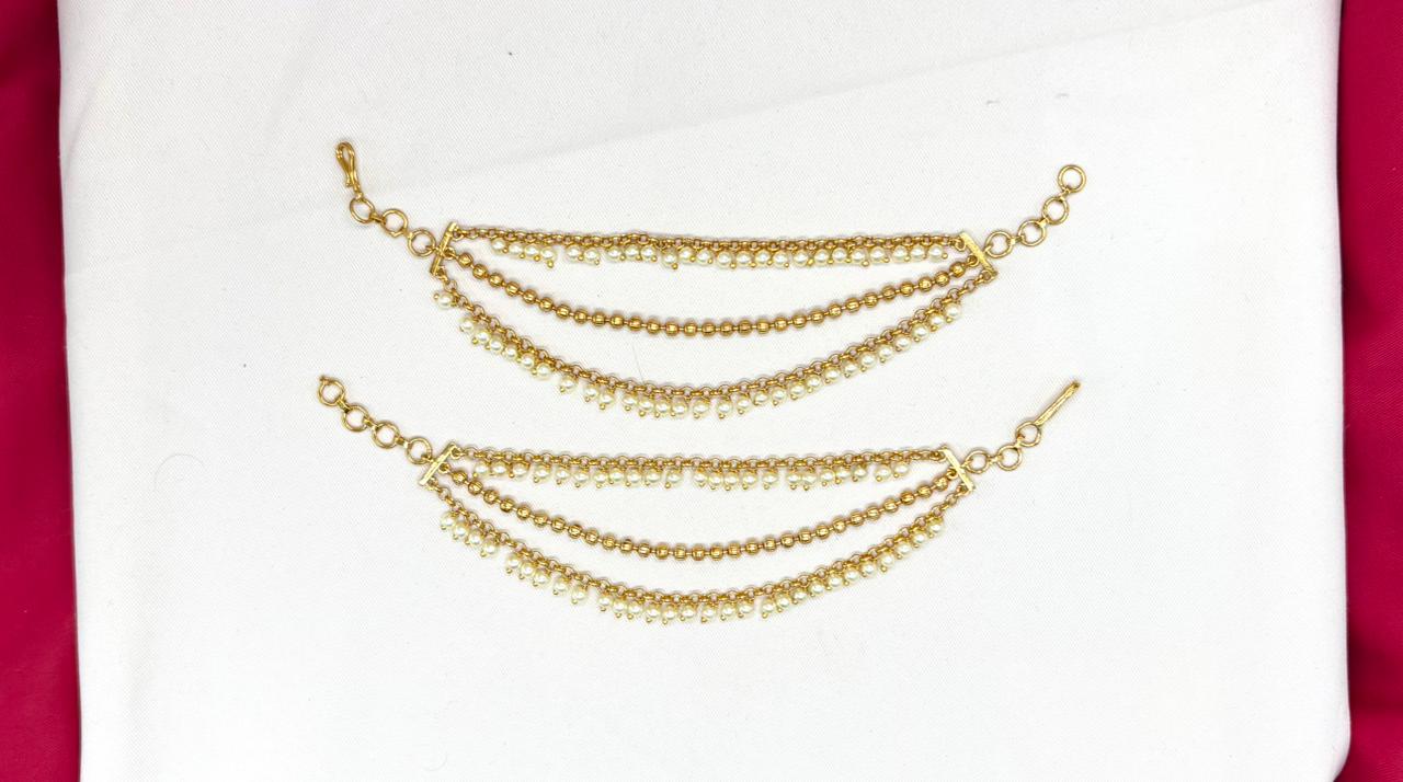 Matte finishing With Gold balls Line champaswaralu
