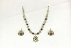 Victorian finishing With Purple Stones Short Necklace
