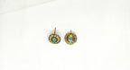 Victorian finishing With Mint-Green Stones Short Necklace