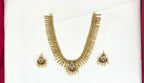 Matte finishing With Kempu Stone pendent  Short Necklace
