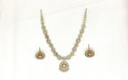 Victorian finishing With Pink Stones Short Necklace