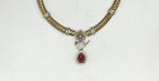 Victorian finishing Red Stone Parrot Designed Kanti