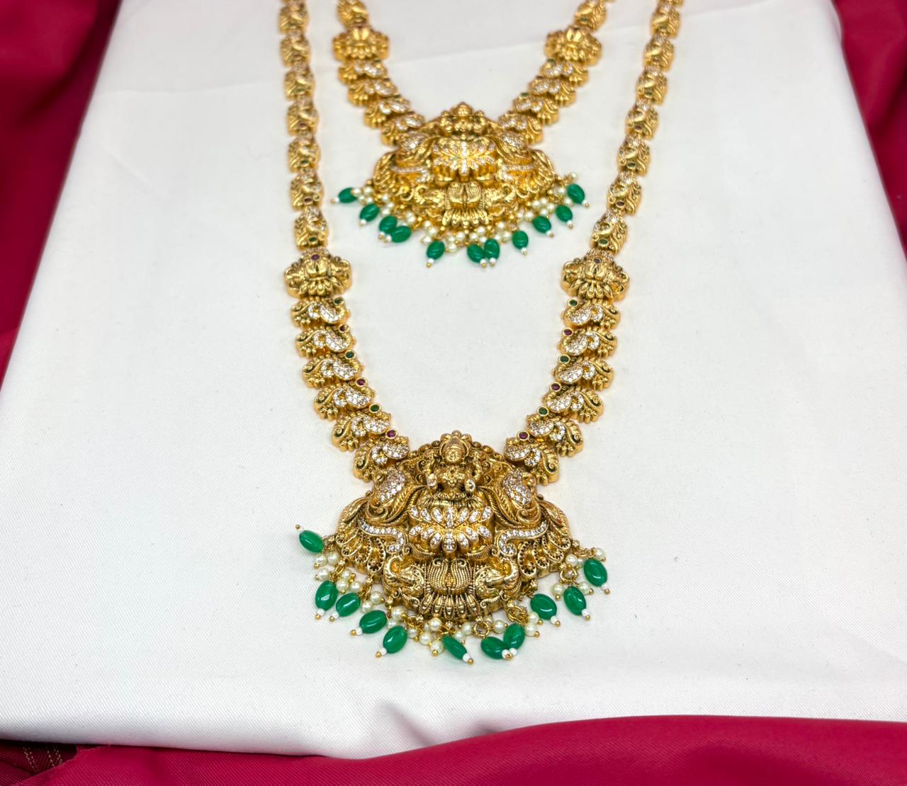 Nakshi finishing Green Beads Combo-Set