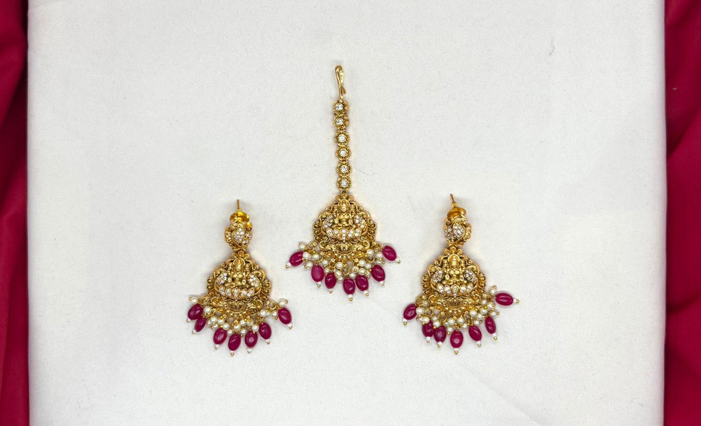 Nakshi finishing Red Beads Combo-Set
