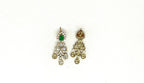 Victorian finishing with Green stone Short Necklace