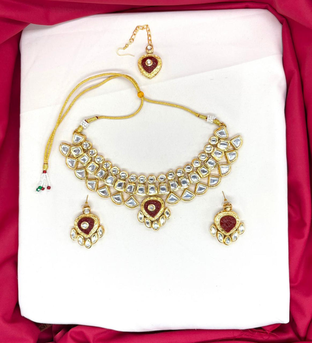 Gold-toned Kundan Stone heavy Choker