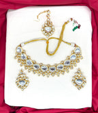 Gold-toned White Kundan Stone heavy Choker