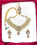 Gold-toned With maroon finish Kundan Stone heavy Choker
