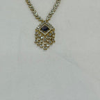 Victorian finishing purple Stone short necklace