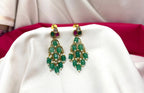 Gold-plated With Mint -Green Beads Drop Earring