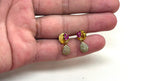 Rhodium-gold polish AD stones lightweight Short Necklace