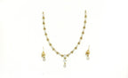 Gold-plated contemporary style With AD & Lobster Clasp Short Necklace