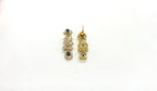 Gold-plated American Diamond Blue Stones Short Necklace
