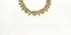 Gold-plated American Diamond Mint-Green Stones Short Necklace