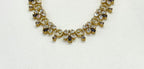 Gold-plated American Diamond Purple Stones Short Necklace