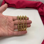 Matte finishing with lord Lakshmi devi Bangle