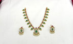 Matte finishing Leaf designed Short Necklace
