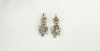 Mehndi finishing Leaf Designed Mint Green -Stones Short Necklace